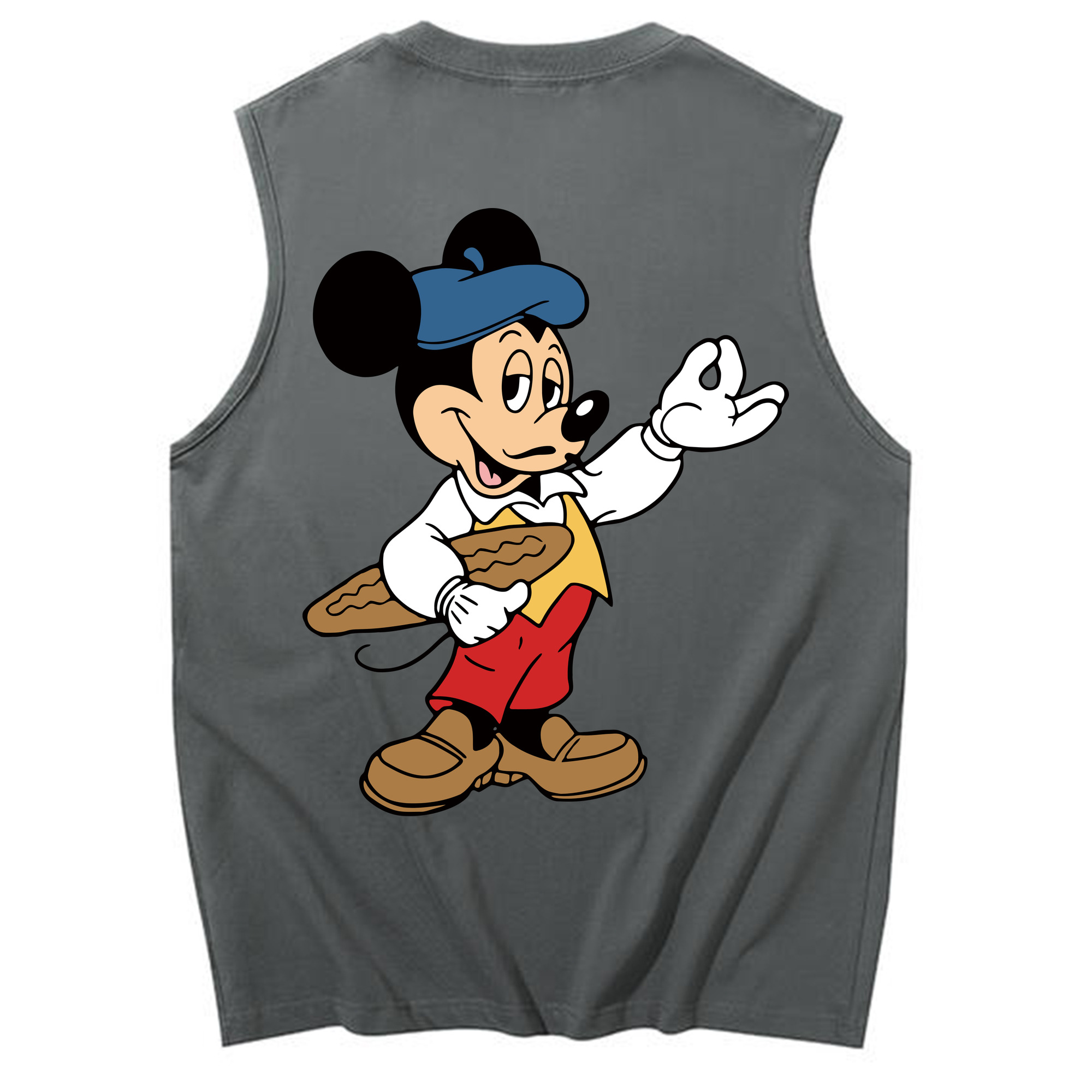 （画像用） ミッキーマウス Mickey Mouse コットン100％タンクトップ（背面プリント）